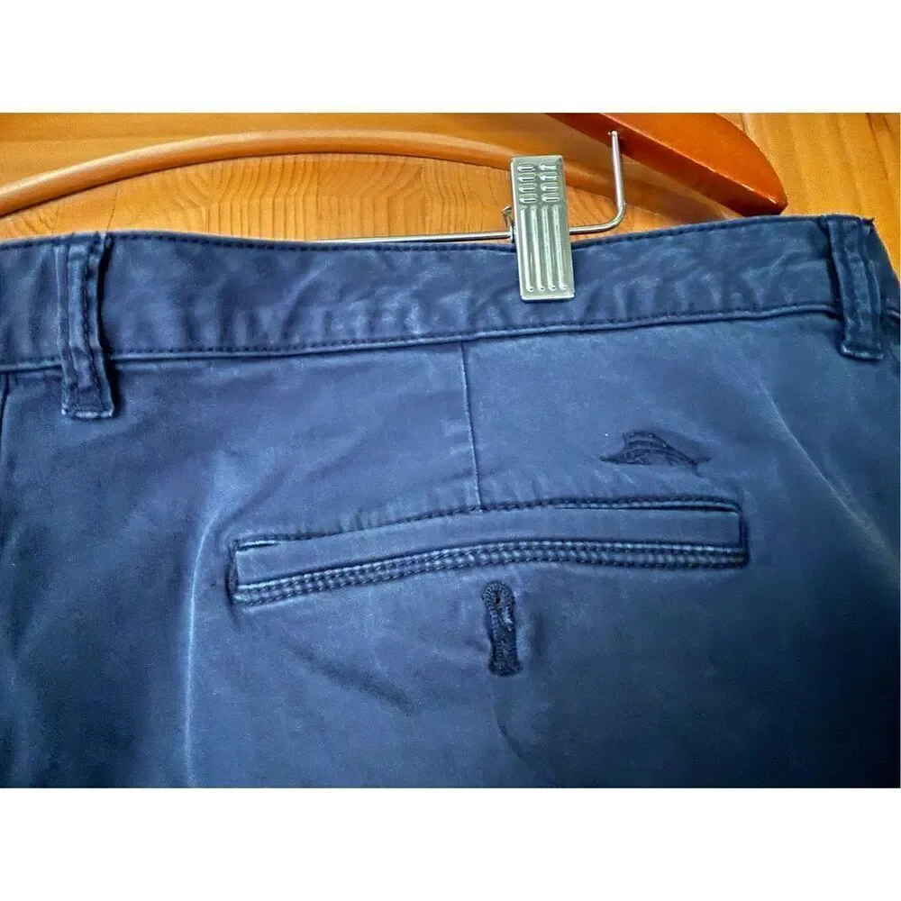 Tommy Bahama Mens  Port Side Blue Stretch Boracay Chino Shorts SZ 42